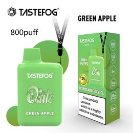 100% Original Tastefog Qute disposable vape 2% NC 800 puff electronic cigarette vaporizer Kit wholesale price