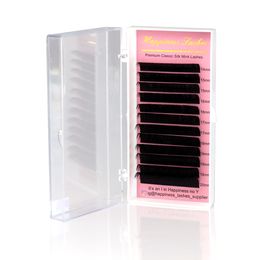 4 Trays Mixed Length 8-25mm Eyelash Extension Silk Mink Volume Lash Deep Matt