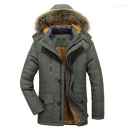 Men's Down & Parkas Winter Parka Cotton Jacket Thicken Warm Outwear Windproof Fur Hooded Collar Coat For Men 6XL Clothes Abrigo Hombre Phin2