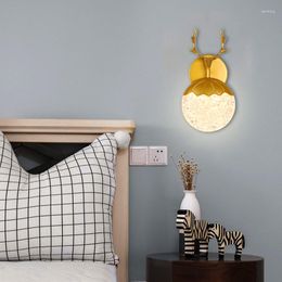 Wall Lamp Nordic Antlers LED Indoor Lighting Corridor Bedside Lamps Bed For Luxurious Stairs Home Living Room Decoration BedroomWall