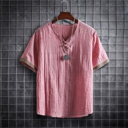M5XL Plus Size Summer Mens Shirts Plain Color Korean Fashion Men Short Sleeve Hawaii Short Sleeve Shirt Light Weight Clothing 220527