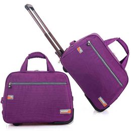 July's Song Inch Trolley Bags Travel Luggage Rolling Duffle Bag With Wheels Oxford Business Suitcase For Short Weekender J220708 J220708