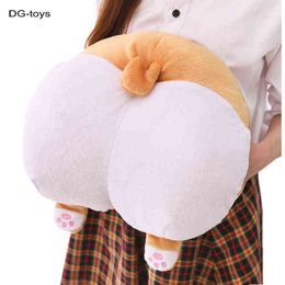 Cute Corgi Dog Butt Plush Corgis Ass Cushion Hip Winter Hand Warmer Cartoon Animal Wallet Sofa Stuffed Children Toys J220704