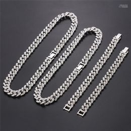 Chokers 13MM Silver Colour Miami Curb Cuban Chain Necklaces Men Women Hip Hop Jewellery Bling Rapper Unisex Grunge Sidn22