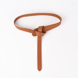 Belts Export Foreign Trade Niche Ladies Belt INS Fashion Hit End Waist Double-sided Soft Cowhide Free Buckle GirdleBelts