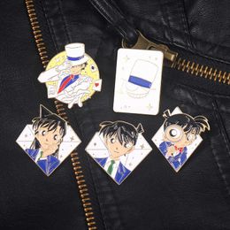 Riman Detective Conan surrounding alloy Brooch cartoon character Kudo Shinichi maolilan Department badge accessories