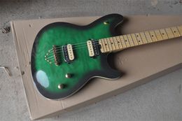 Green big flower six string electric guitar we can Customise all kinds of guitars