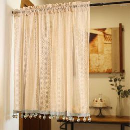 Curtain & Drapes Classic Tassels Dust-proof Punching Half Door Short Cabinet For Bedroom Bookcase PanelCurtain