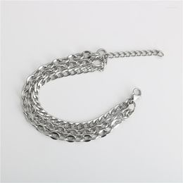 Link Chain Women Men Bracelet Stainless Steel Curb Cuban Bangle For Male Hiphop Trendy Wrist Jewellery Gift Inte22