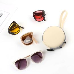Children's Sunglasses Foldable With Storage Box Ultraviolet-Proof Multicolor Baby Sunglass Resin Lens Fashion Accessories Wholesale 7sl E3