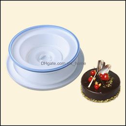 Baking Pastry Tools Bakeware Kitchen Dining Bar Home Garden 1Pcs Cake Turntable Sile Mold Plate Rotat Dh4Ew