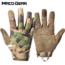 Touch Screen Tactical Gloves Cycling Training Climbing Bicycle Riding Fitness Hunting Hiking Outdoor Work Full Finger Glove Men 220722