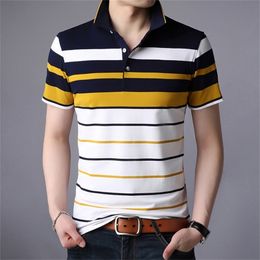 Men'S Classic Striped Polo Shirt Cotton Short Sleeve Summer Plus Oversize M-XXXXL 220707