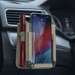 Car Organiser Multifunctional Pocket Holder Automotive Air Vent Key Coin Mobile Pouch Phone Storage Pen A0N6