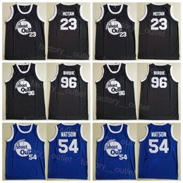 Men Movies Tournament Shoot Out Basketball 96 Birdie Tupac Jersey 23 Motaw Wood 54 Kyle Watson Duane Above The Rim Costume Double Team Blue Black Color For Sport Fans