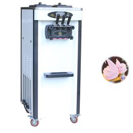 Commercial Vertical 3 Flavors Soft Serve Ice Cream Machines For Restaurants Stainless Steel Ice Cream Makers