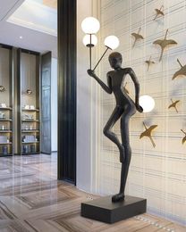 Other Outdoor Lighting Creative Humanoid Floor Decoration Sales Department El Front Desk Shopping Mall Abstract Figure Sculpture Welcome Art