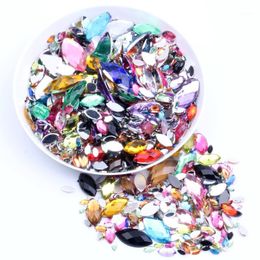 crafts acrylic gems Australia - 3*6mm-5*10mm Colorful Horse Eye Non Fix Rhinestones Acrylic Crystal Stones Loose Gems Beads For Craft Decoration Accessories