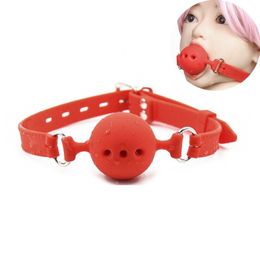 Adult Games Silicone Open Mouth Gag Ball BDSM Bondage sexy in Fetish Slave Oral Products for Women Men S/M/L Beauty Items