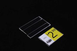 7x3cm Acrylic flat frame Plastic Sign Price Tag Label Display Wall Sticker Paper Promotion Card Holders display rack label frame