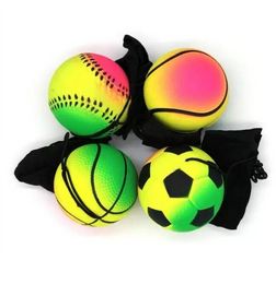 Balls sponge rubber ball 288pcs baseball Throwing Bouncy Kids Funny Elastic Reaction Training Wrist Band Ball Game Toy kid girls B0628G05