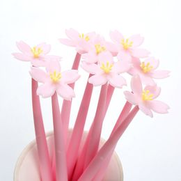 50PCS Soft Flower Gel Pen Creative Stationery Beautiful Cherry Blossom Girl Heart Series Kawaii School Supplies Y200709