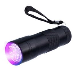 395-400NM Ultra Violet UV Light Gadget Black Lights Flashlights Ultraviolet Flashlight Urine Stain Detector 12 LED