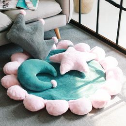 Cushion/Decorative Pillow Sofa Round Floor Cushion Female Bedroom Cute Girl Heart Ins Bay Window Carpet Set CushionCushion/Decorative