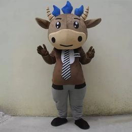 Festival Dress Tie Cow Animal Mascot Costumes Carnival Hallowen Gifts Unisex Adults Fancy Party Games Outfit Holiday Celebration Cartoon Character Outfits