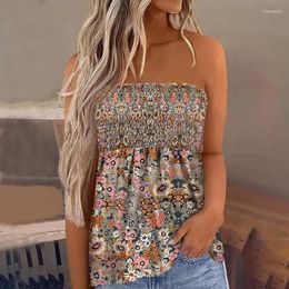 -Chemises de chemisiers pour femmes Sexy Flower Modèle à faible coupe Summer Summer Blouse Floral Imprimé pour Officewomen's Chee22