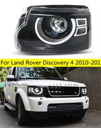 LED Front Headlights For Rover Discovery 4 20 10-20 17 LED DRL Upgrade Daytime Running Light Angel Eyes