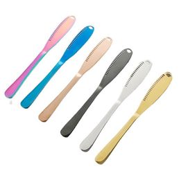 Multifunction Stainless Steel Butter Knife Spoons with Hole Cheese Dessert Knife Cutlery Tool Kitchen Toast Bread Tableware