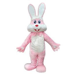 Performance Pink Rabbit Mascot Costume Halloween Christmas Cartoon Character Outfits Suit Advertising Leaflets Clothings