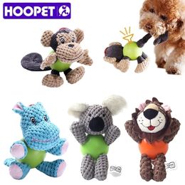 HOOPET Pet Dog Toys for s Puppy Toy Large s Plush Squeak Interactive Ball Supply Y200330