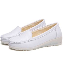 Dress Shoes New Nurse Shoes Women Soft Bottom Breathable Platform Small White Shoes Casual Wedges Loafers Sandals 220320