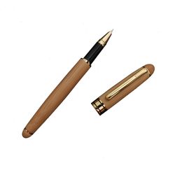 Promotional gifts pen Laser engraving LOGO can be customized Bamboo and wood color shell Neutral pen