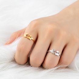 Fashion Silver Gold Ring for Women Wedding Trendy Stainless Steel Rings Jewellery Large Band Jewellery