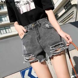 ripped short pants womens s woman summer high waist denim s for women femme jeans womens clothing ladies 210608