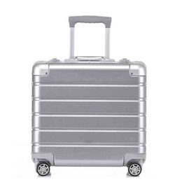 Travel Tale Inch Aluminum Frame Cabin Laptop Suitcase Small Business Hand Luggage On Wheel J220708 J220708