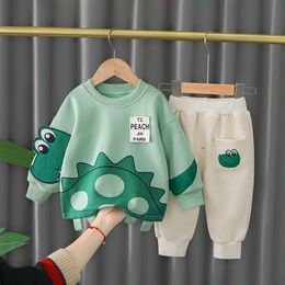 Baby Girls Boys Clothing Sets Spring Children Cartoon T Shirt Pants Toddler Baby Tracksuits 1 2 3 4 Years