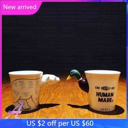 Human Made Duck Cup Bear Head Cup Animal Creative Mug for Men Women Harajuku T220804