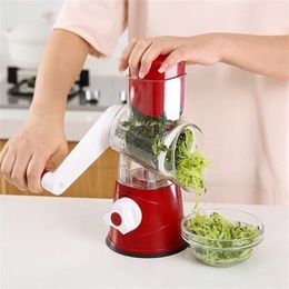 Stainless Steel Multifunction Chopper Blades Vegetable Cutter Round Mandoline Slicer Potato Carrot Grater Slicer Kitchen Tool 210318