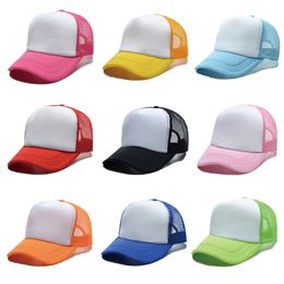 Sublimation Blank Hats DIY Heat Transfer Printing Adjustable Breathable Mesh Cap