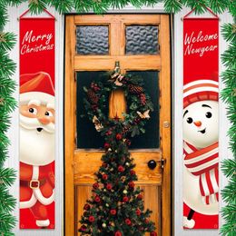 Christmas Decorations Nutcracker Soldier Banner Santa Merry Decor For 2022 Door Xmas Navidad Noel Gift YearChristmas