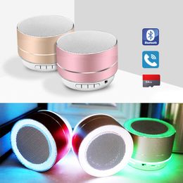 Soundbar Mini Wireless Blue-tooth Speaker Subwoofer 3.5mm Aux TF Card Flash Drive MP3 Music Player for Cellphone Computer Light sound box