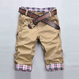 Cotton Men s Shorts Summer Mens Casual Slim Fit Short Men Streetwear Cargo Man Clothes Knee Length 220621