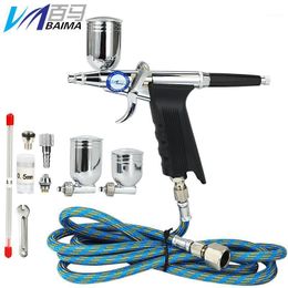 Air Spray Brush Gun 0.3mm 9cc HF130 Pneumatic Mini Paint Tool Nozzle AirBrush Pen For Car Commercial Painting Professional Guns