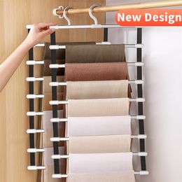 6/8 Layers Pants Hangers Holders Trousers Wardrobe Hanger for Save Space Storage Rack Clothes Hanger Bedroom Closet Organizer 220408