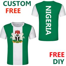 Nigeria T Shirt DIY Free Custom Name Black t shirt Jersey Nation Flag Guinea Text P o n Casual Tshirt Clothing 220614