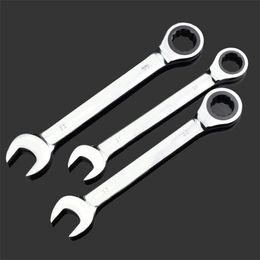 24mm 25mm 27mm 30mm 32mm Fixed Double Head Ratchet Keys Combination Spanner Set Universal Wrench Y200323